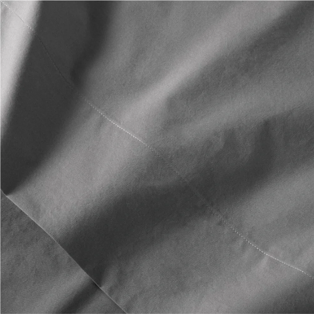 King Washed Supima Percale Solid Pillowcase Set Dark Gray - Casaluna™ new